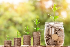 Acomodo de monedas ascendente hasta llegar a frasco lleno